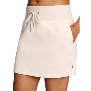New Women's Reebok Slim Fit Squad Fleece Skirt Size XS Pumice Stone